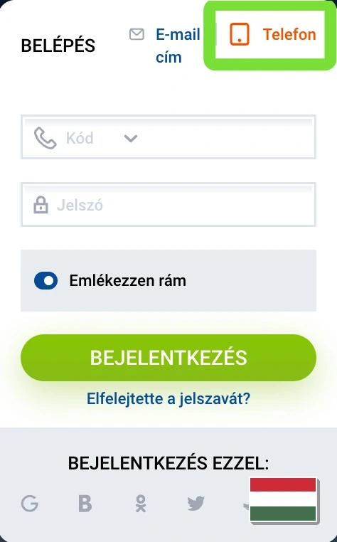 Mostbet telefonos belépési űrlap